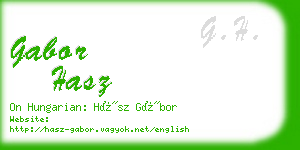 gabor hasz business card